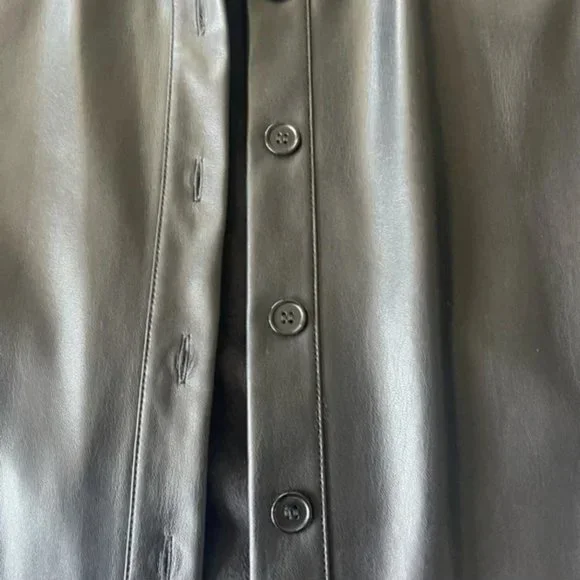 Zara Faux Leather Flowy Jacket - Picture 3 of 8